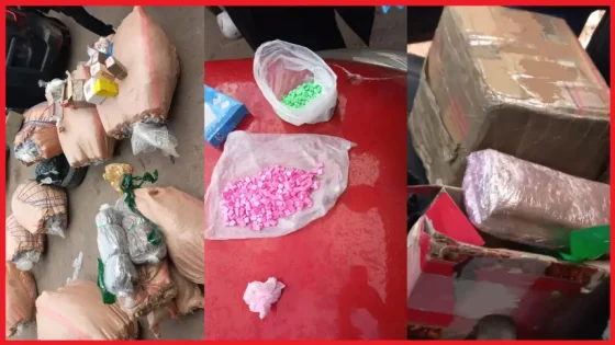 انقلاب سيارة بالطريق السيار الداخلي يفضح تاجر مخدرات.