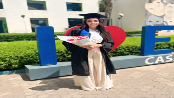 الطالبة اسية سلام تحصل على شهادة الماستر في تخصص هندسة التدبير المالي